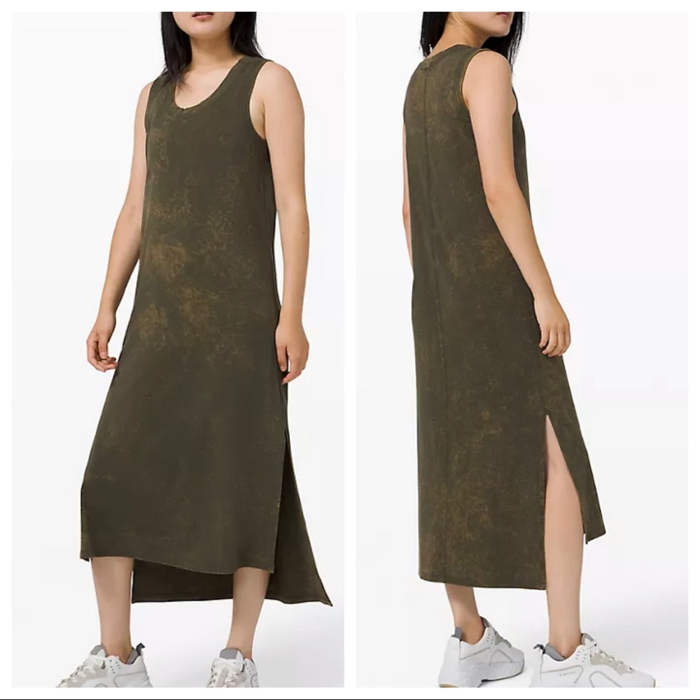 Lululemon All Yours Tank Maxi Dress 12 Dark Olive
